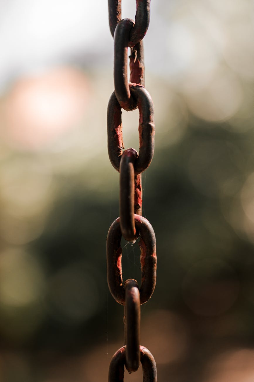 chain a serial assembly connected pieces