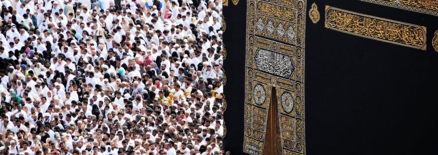 people gathering near kaaba mecca saudi arabia