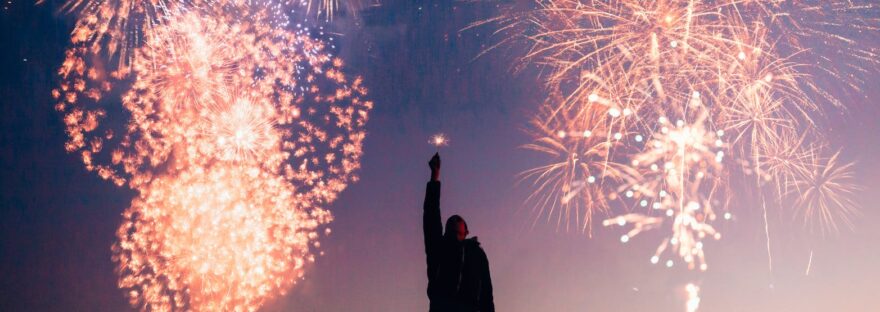 man with fireworks