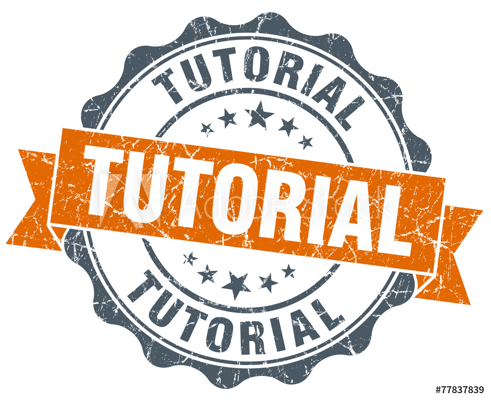 tutorial vintage orange seal isolated on white