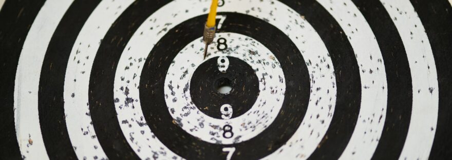 black and white dartboard