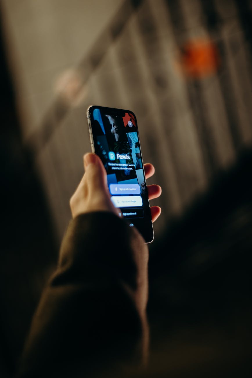 person holding smartphone