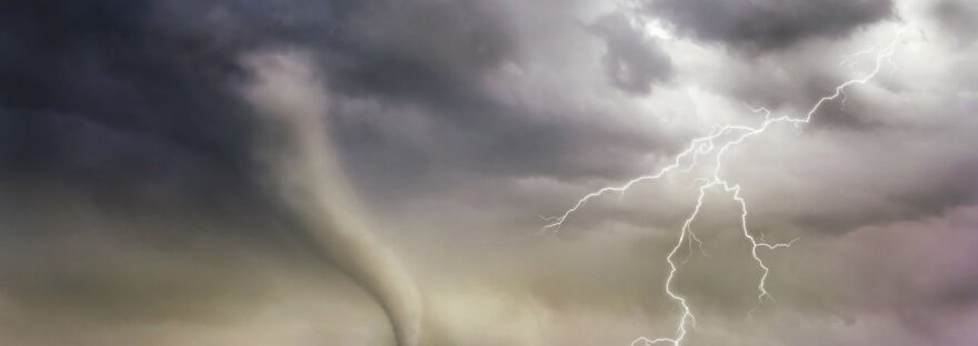 lightning and tornado hitting village