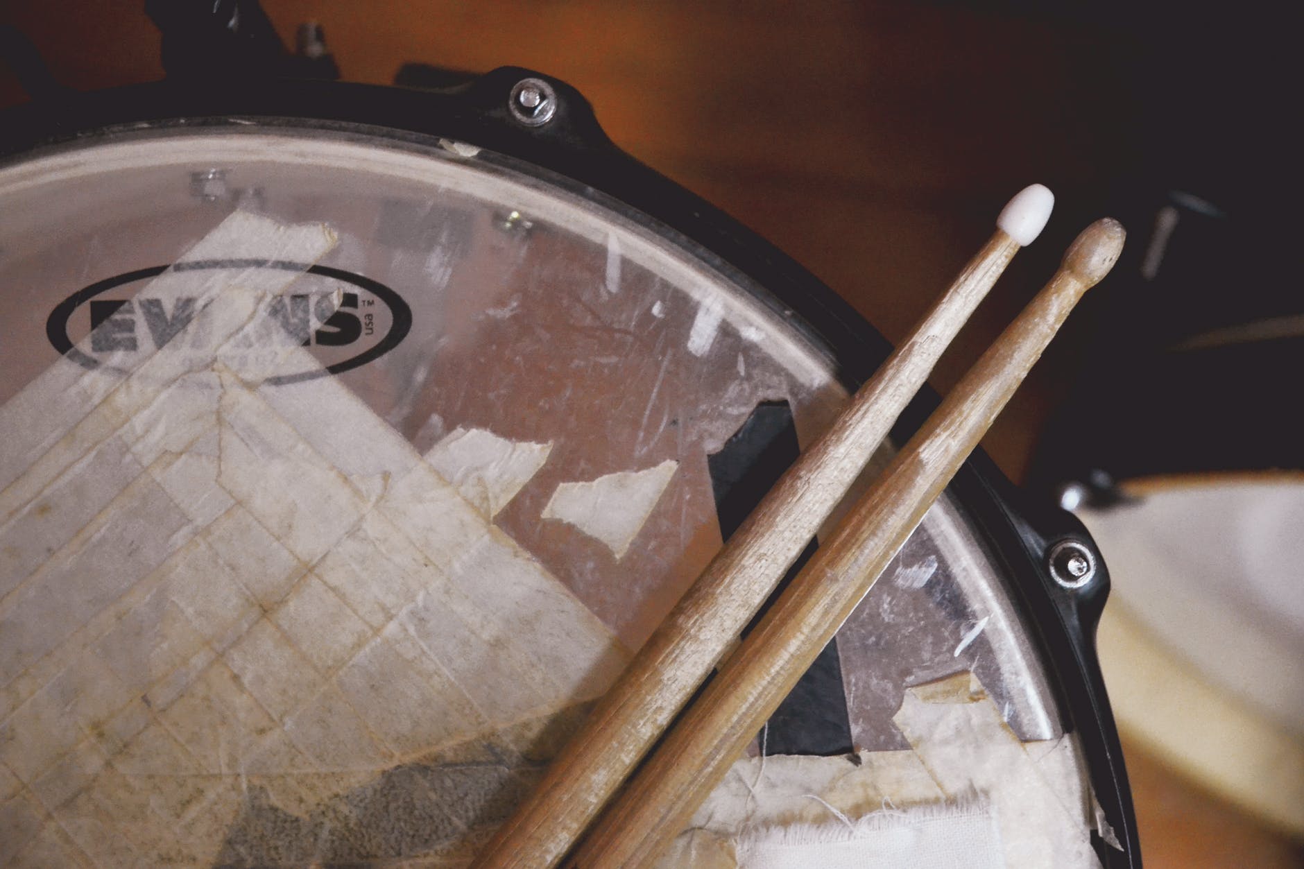 drum stick on drum top