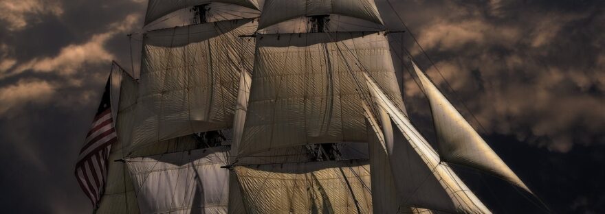 white and brown galleon ship