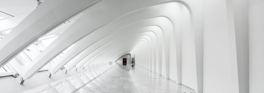 long exposure photography white dome building interior