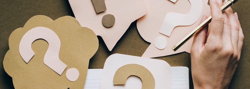 question marks on paper crafts