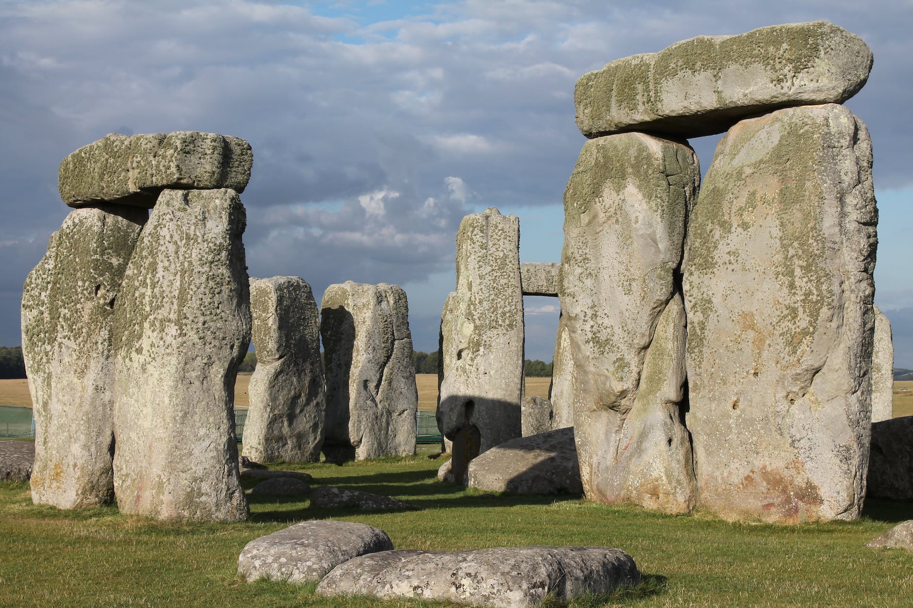 stonehenge under dark clouds